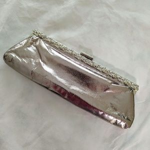 Bags - NWOT Silver Metallic Evening Clutch Bag Purse Bags - NWOT Silver Metallic Evening Clutch Bag Purse